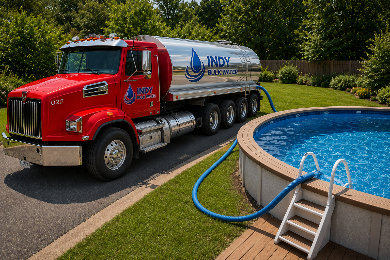 Indy Bulk Water truck on site